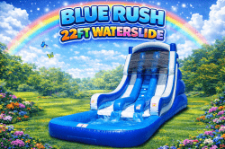 BLUE RUSH Waterslide (WET & DRY) 22' FT