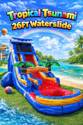 TROPICAL FIREBLAST TSUNAMI SLIDE (WET & DRY) 26 FT