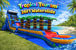 TROPICAL FIREBLAST TSUNAMI WITH SLIP & SLIDE 25FT X 70 FT
