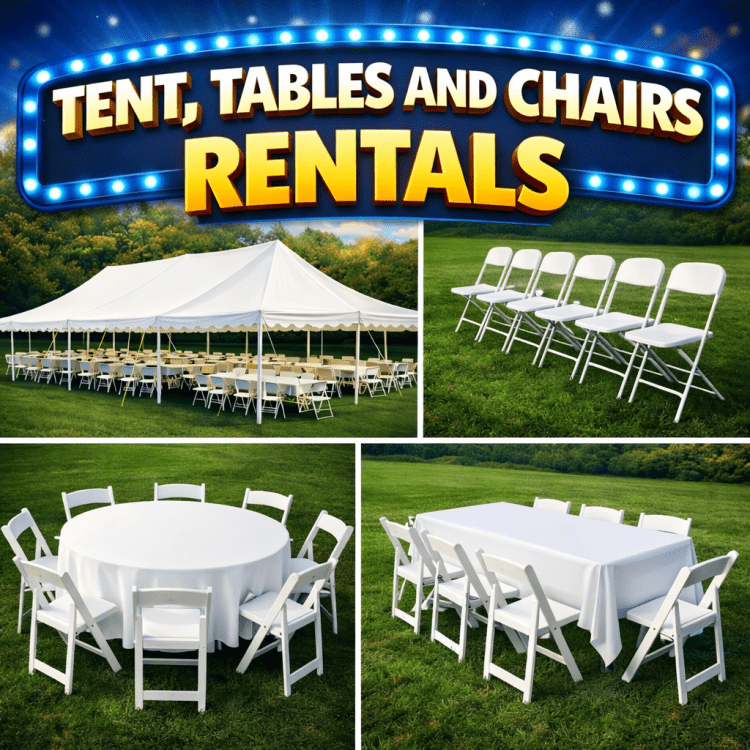 Tables, Chairs & Tents
