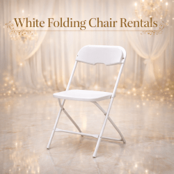 WHITE FOLDING CHAIR RENTAL