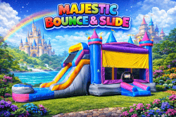 Majestic Bounce House with Slide Combo (Wet & Dry)