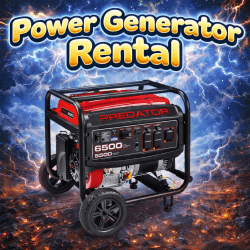 Power Generator Rental (Includes Full tank of Fuel)