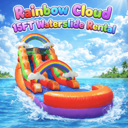 RAINBOW CLOUD SLIDE (WET & DRY) 16' FT
