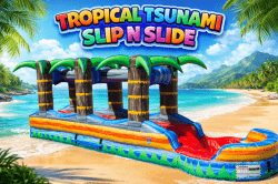 TROPICAL FIREBLAST SLIP & SLIDE WITH SPLASH POOL